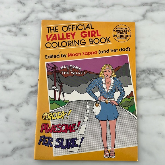 Other - Totally tubular! Official VALLEY GIRL coloring book
